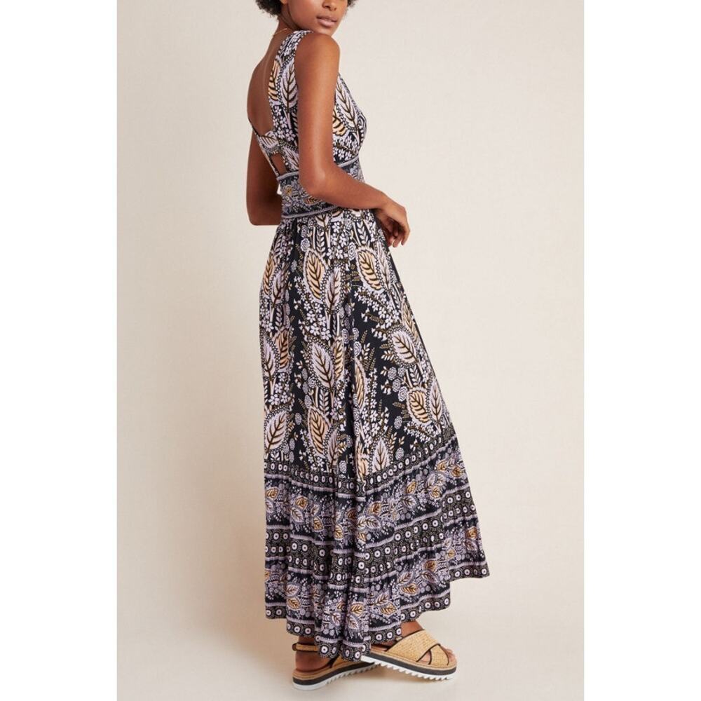 Maeve X Anthropologie Giulietta Tiered Maxi Full Length Dress Floral Sleeveless - Picture 4 of 14
